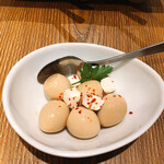 大崎キッチン - うずら卵とクリームチーズ