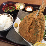 えんやどっと丸 - 釣り鯵フライ定食　¥2,079