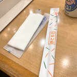 回転寿し トリトン - 【2020年11月】店内：箸なども個包装されての提供です。