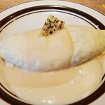 キッチン 大宮 - 白たまごのオムライスセット1350円