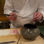 登喜和鮨 - 新潟産クエ5キロ昆布出汁塩水洗い