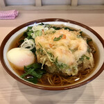 そばの神田 東一屋 - アサソバビンボー！　
      朝そば 麺1.5玉＋えびかき揚げ！　