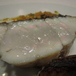 カンテサンス - 三重県産スズキのロースト、ベネディクティンのソース、島オクラを添えて2