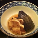 1864 - なすとくじらの胸肉の煮浸し