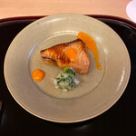 山玄茶 - 氷見寒ぶりの幽庵焼き。脂がのっていて美味しい♡野沢菜おろしが良い仕事をしています！