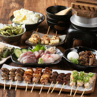 串コース 全9品 90分飲み放題付 牛すじ煮込みと串揚げも 焼鳥 お造り 釜飯など豪華勢揃い 居酒屋 りらく 烏丸 焼鳥 食べログ