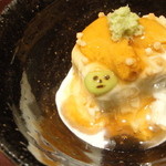 神保町 傳 - 枝豆豆腐とウニと生湯葉