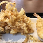 丸亀製麺 - かき揚げ   海老天