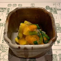 浪速割烹 㐂川 - 粟生、柿酢和え