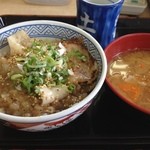 吉野家 - ネギ塩豚丼と豚汁