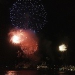 でん助茶屋 - ２０１２／０８／ＸＸ　腹いっぱい！ 熱海の花火も綺麗だー