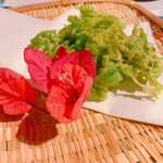 小浜島料理 結 - アーサーの天ぷら