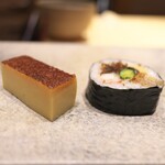 鮨 さいとう - デザートというべき玉子、そして太巻き。
