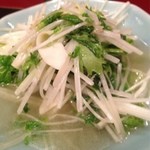 毛家麺店 - セロリと巻貝の炒め物（780円）