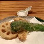 つまみとお酒 手毬 - 天ぷら。ほくほく