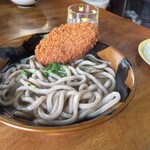 野口うどん - コロッケ蕎麦(´ω｀)