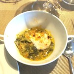 La Brianza - 河豚の白子シェフのミネストローネ、まったりの白子とお野菜の甘み引き出されたミネストローネが絶妙に合うおいしいおいしい