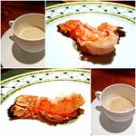 蒼 - 長井と蒲郡の赤座海老　食べ比べ 　それぞれのビスクと共に。圧巻の食べ比べ。ご一緒様のざわめきが、私までうれしい。