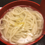 歌行燈 - 釜揚げうどん　柚子片も