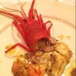 トラットリア・アルベロ - 白浜房州海老とそのミソのバターソテー  ピエモンテサマートリュフ