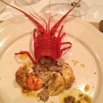 トラットリア・アルベロ - 白浜房州海老とそのミソのバターソテー  ピエモンテサマートリュフ