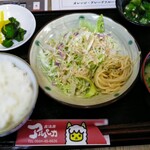 Izakaya Arupaka - サラダ・ご飯・味噌汁・オクラお浸し・お漬物