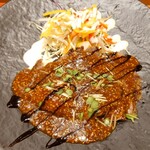 ビストロ アオキ - 牛メガネ肉のステーキ