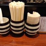 RAMEN GOTTSU - カウンターの調度