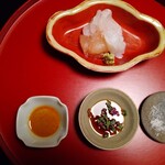 あさば - お造り   伊勢海老  くえ  あおりいか
               海老味噌醤油  醤油 塩で 