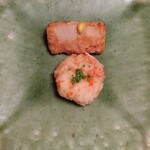 あさば - 大中寺芋   
      車えびしんじょう揚げ