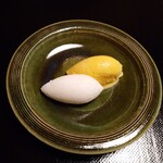 あさば - アイスクリーム かぼちゃと オレンジリキュール