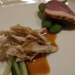 中国彩菜雁 - 合鴨とチキン棒々鶏