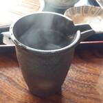 田舎うどん てつ - スープ割りのゆで汁