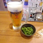 銀だこ大衆酒場 - 生ビールとおとおし