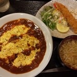 長岡 花まる亭 - オムライス定食  790円