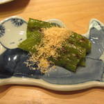 Sushi Ogura - 大きな満願時トウガラシを焼いたもの。つまみはここまで。