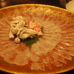 飯豊 - カワハギの薄造り