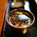 なでら - 蕎麦湯投入時に葱と唐辛子を（山葵は入れてはいけません）