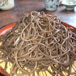 Gin Suzu - This is jet-black soba. Large Zaru Soba (JPY 880 + JPY 300)