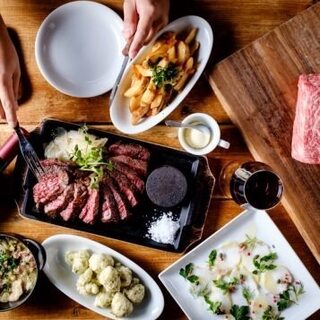 豪華 3時間プレミアム飲み放題付 黒毛和牛ステーキタワー肉尽くし全15品コース 6580円 5500円 個室 和牛バル 肉ギャング 渋谷店 Nikugang 渋谷 居酒屋 食べログ