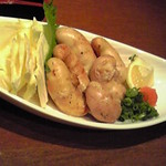 雅弥 - 地鶏の白子焼き 珍味です！