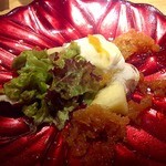 祇園おくむら - 帆立とオマール海老と桃のサラダ