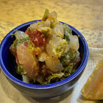 旬ものと日本酒 とみ笑 - ふきのとうなめろう