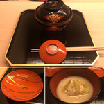 道人 - うずみ豆腐：白味噌仕立て 胡麻豆腐 糯米 蕗の薹