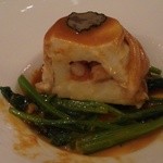 ラ ブラスリー - 2012.8 舌平目のスフレー小海老添え ロブスターソース 断面