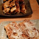 鳥定 - ねぎま（タレ）・ぼんどり（タレ）・厚揚げ