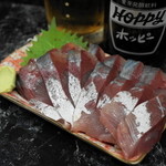 居酒屋 きよし - 2012.8 いなだ刺身（250円）この量この質で250円はありえません！