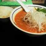 らぁ麺 大明神 - 坦々麺と白髪ネギ(750+100円) ライス無料