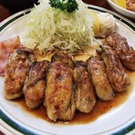 かつれつ四谷たけだ - カキバター定食肉増し