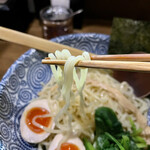 麺屋なごみ - 味噌つけそば 麺アップ